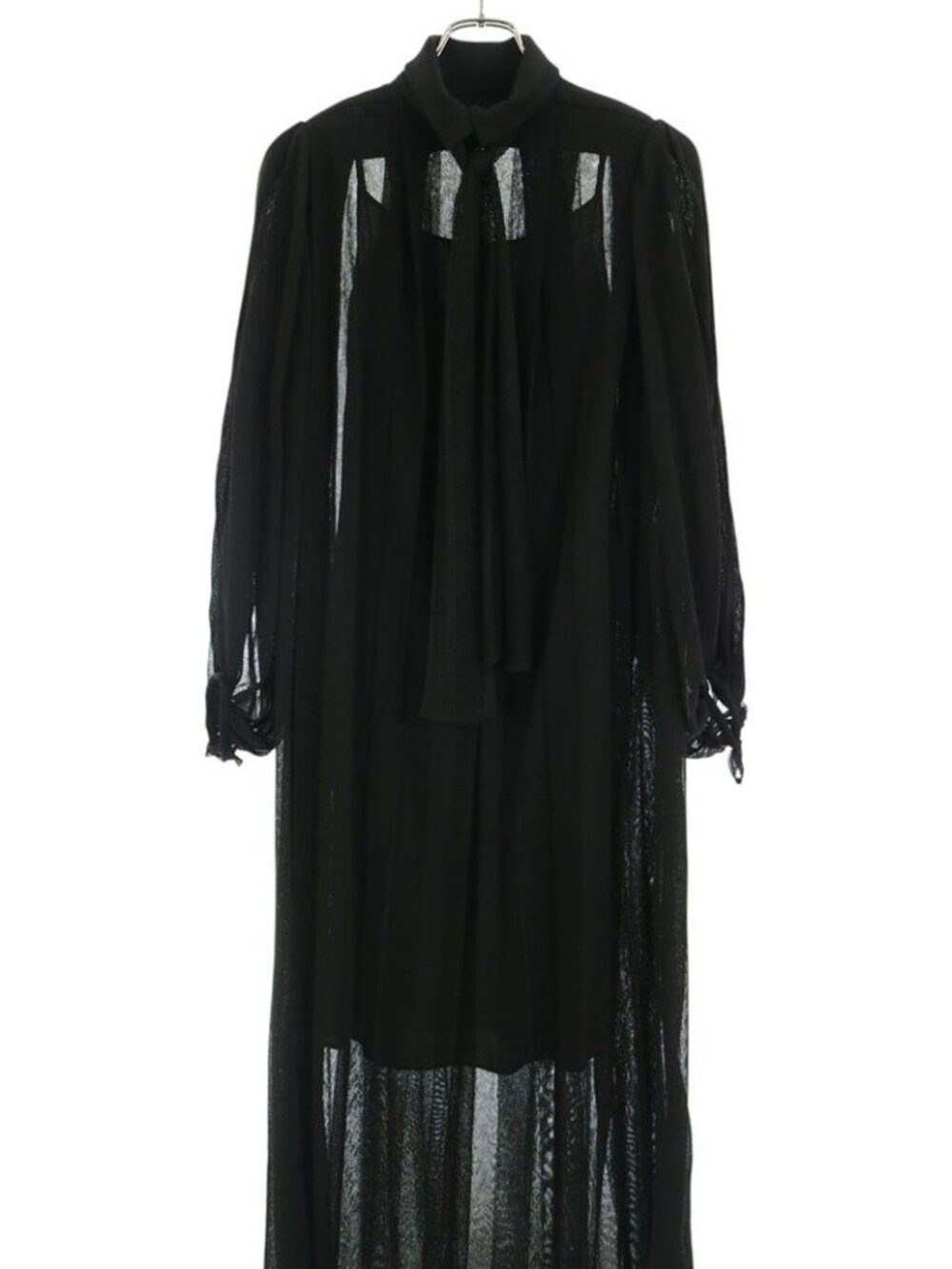 Louis Vuitton Long Dress Lavalliere Bow Tie Long Knit XS